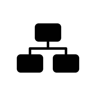 bağlantı vektörü glyph düz simgesi