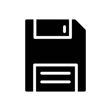 diskette vektör glifini düz simge