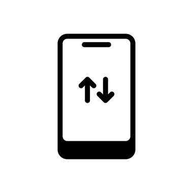 bağlantı vektörü glyph düz simgesi