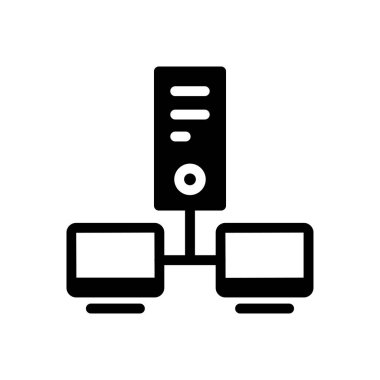 ağ vektörü düz simgesi