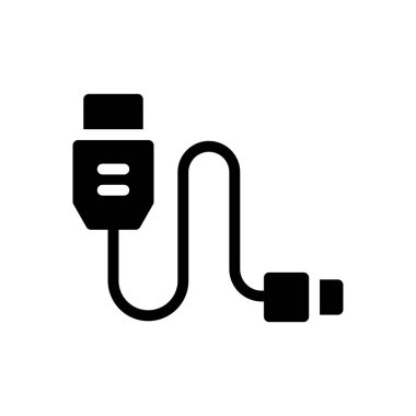 veri kablosu vektör düz simgesi