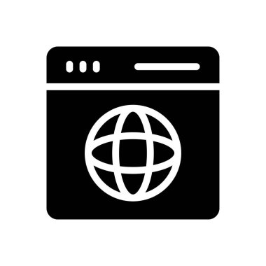 Web sayfası vektör simgesi düz simgesi