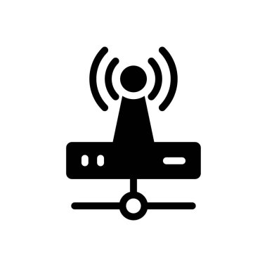 Sinyal vektörü düz simgesi