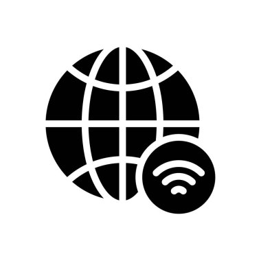 tarayıcı vektörü glyph düz simgesi