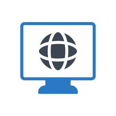 İnternet vektör renk simgesi