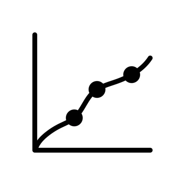 Ikona Vektorového Glyfu Grafu Plochá — Stockový vektor