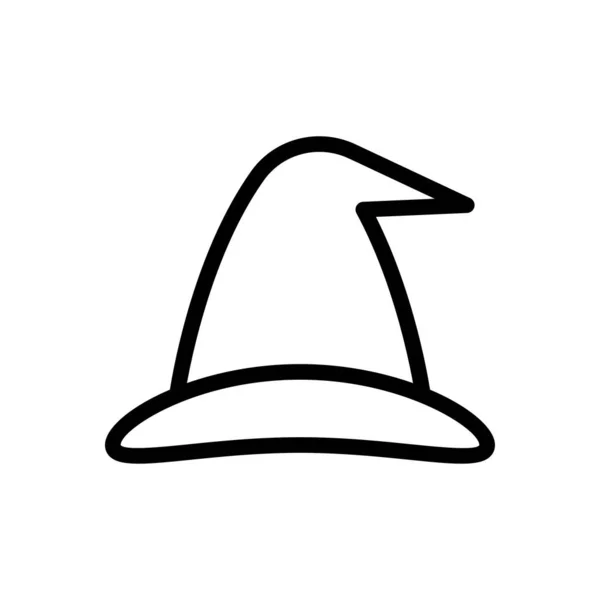 Chapeau Vecteur Ligne Mince Icône — Image vectorielle