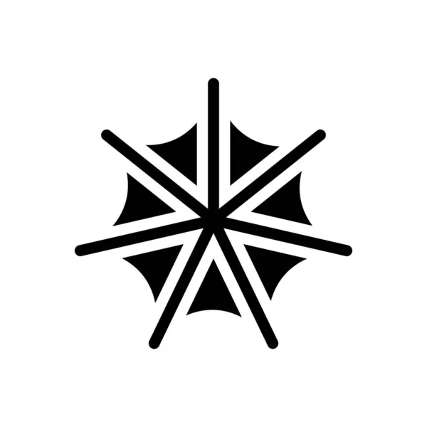 Spinnenvektorglyphen Flaches Symbol — Stockvektor