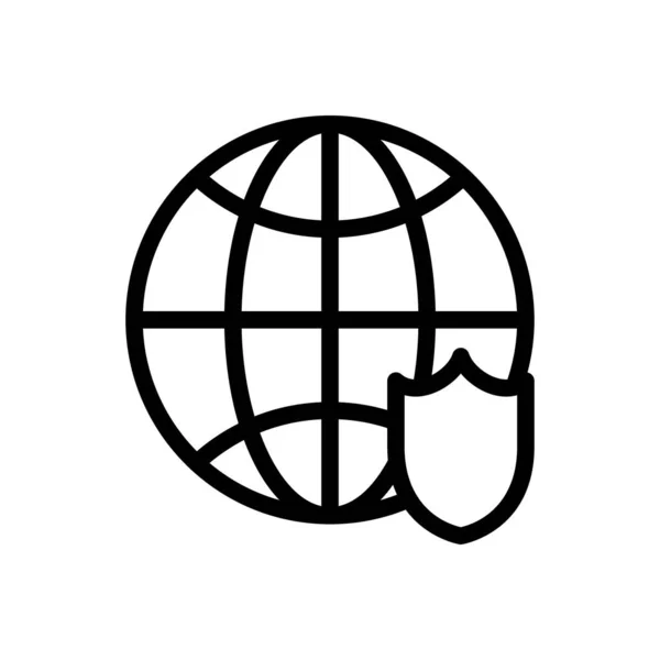 Sicherheitsvektor Thin Line Symbol — Stockvektor