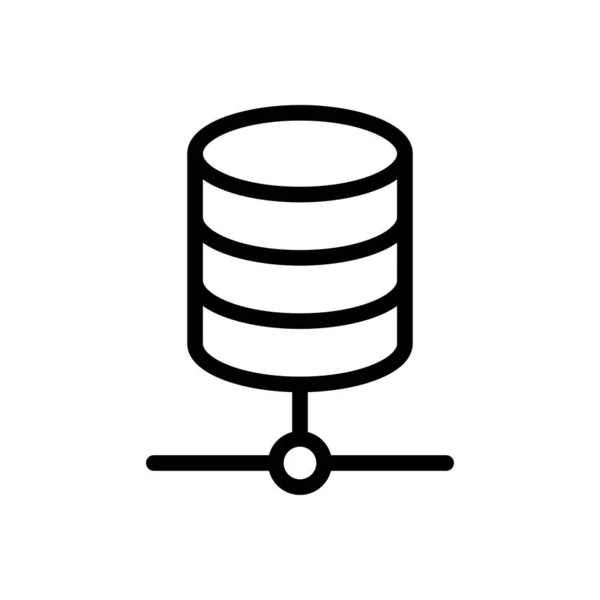 Ikona Tenké Čáry Vektoru Serveru — Stockový vektor