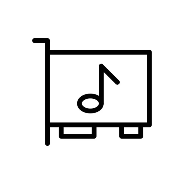 Music Vector Thin Line Icon — Stock Vector