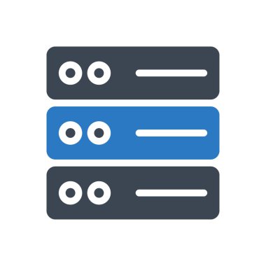 sunucu vektör renk simgesi