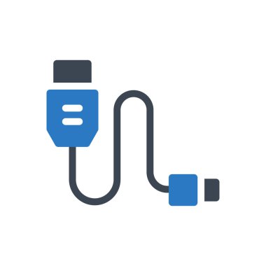 veri kablosu vektör renk simgesi