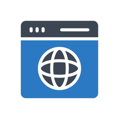 Web sayfası vektör renk simgesi