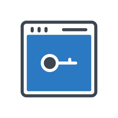 vektör kabartma renk simgesini kilitle