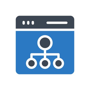 Web sayfası vektör renk simgesi