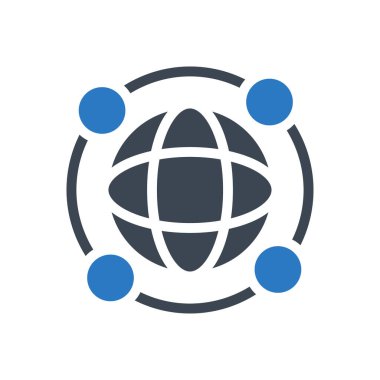 dünya vektör renk simgesi