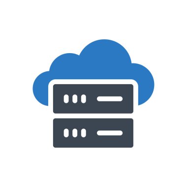 sunucu vektör renk simgesi