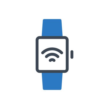 Kol saati vektör renk simgesi