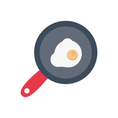 omlet vektörü düz renk simgesi