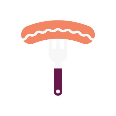 çatal vektörü düz renk simgesi