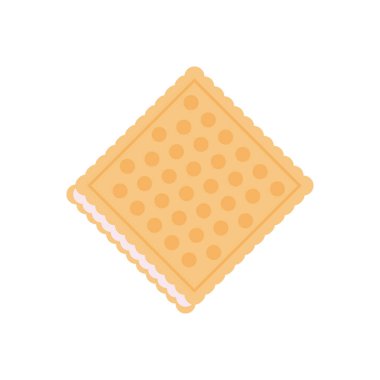 çerez vektörü düz renk simgesi