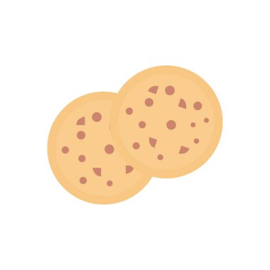 bisküvi vektörü düz renk simgesi