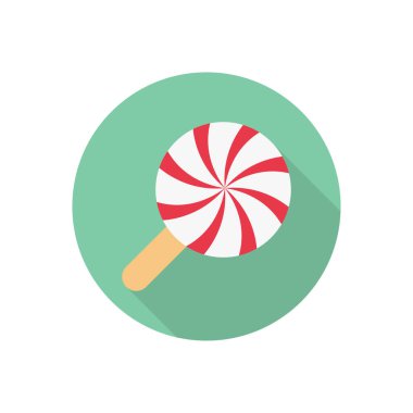 Şeker vektörü düz renk simgesi