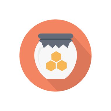 kavanoz vektörü düz renk simgesi