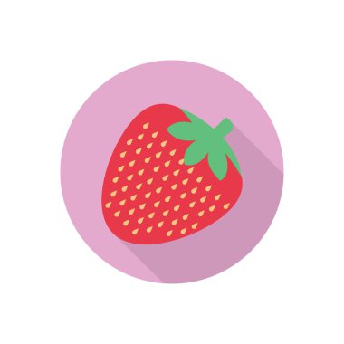 meyve vektörü düz renk simgesi