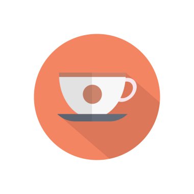 kahve vektörü düz renk simgesi