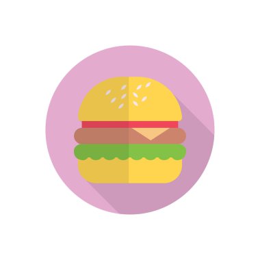 fast food vektörü düz renk simgesi