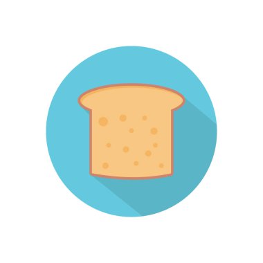 ekmek vektörü düz renk simgesi