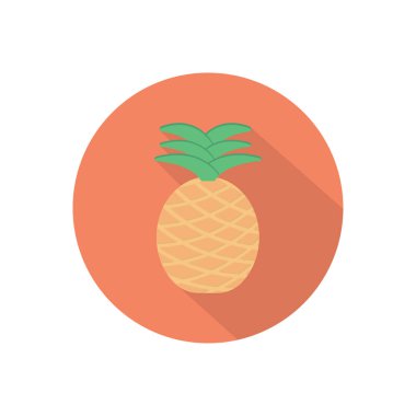 meyve vektörü düz renk simgesi