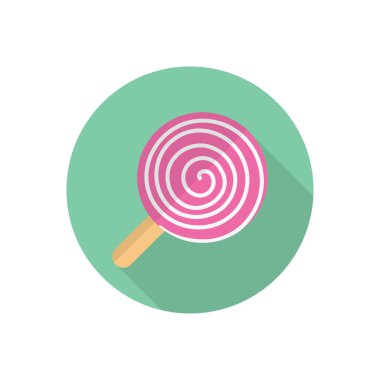 Şeker vektörü düz renk simgesi