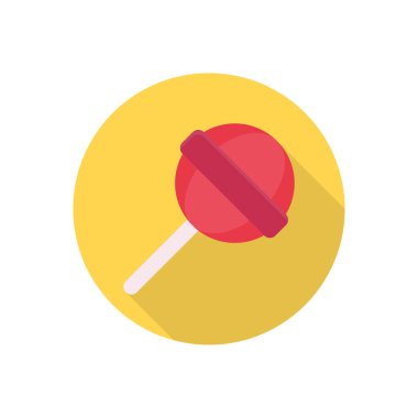 Şeker vektörü düz renk simgesi