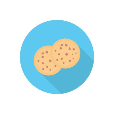 bisküvi vektörü düz renk simgesi