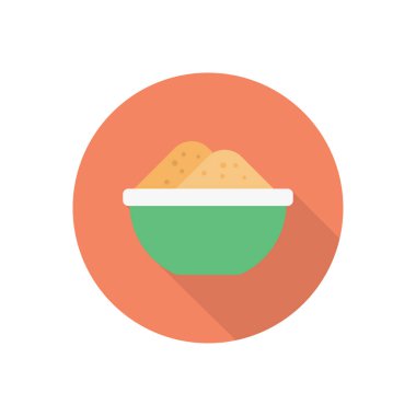 yiyecek vektörü düz renk simgesi