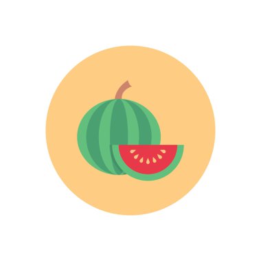 meyve vektörü düz renk simgesi