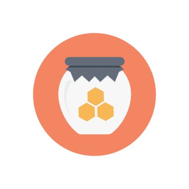 kavanoz vektörü düz renk simgesi