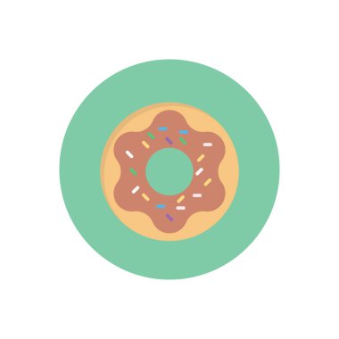 tatlı vektör düz renk simgesi