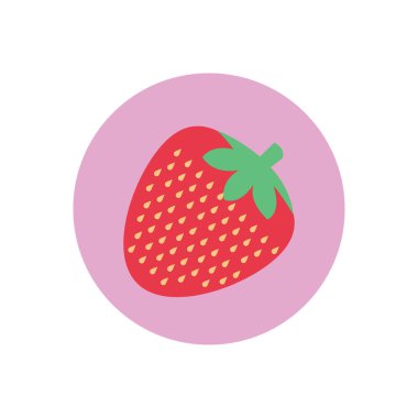 meyve vektörü düz renk simgesi