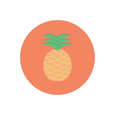 meyve vektörü düz renk simgesi