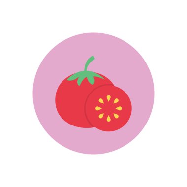 meyve vektörü düz renk simgesi