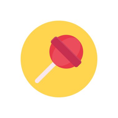 Şeker vektörü düz renk simgesi