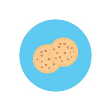 bisküvi vektörü düz renk simgesi