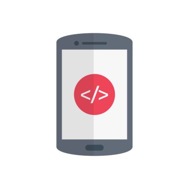 Kodlama vektörü düz renk simgesi