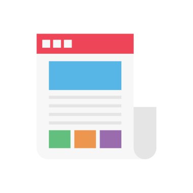 Web vektörü düz renk simgesi