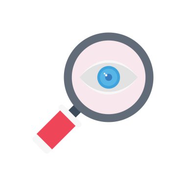 arama vektörü düz renk simgesi