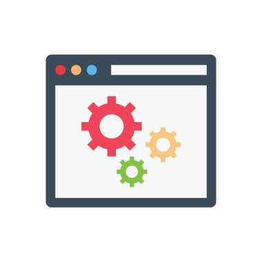 vektör düz renk simgesini ayarla